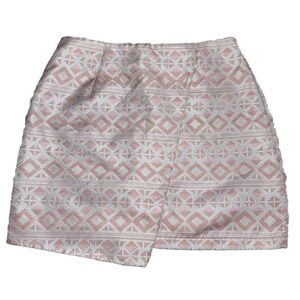 Jun And Ivy Skirt Pink & White geometric Mini Skirt Women’s Size Small Boho